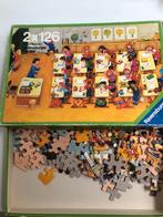 Twee puzzels in een: 2 x 126 stukken, 6 jaar of ouder, Gebruikt, Meer dan 50 stukjes, Ophalen of Verzenden