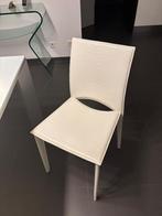 6 Chaises en cuir croco blanc, Comme neuf, Cinq, Six Chaises ou plus, Blanc, Cuir