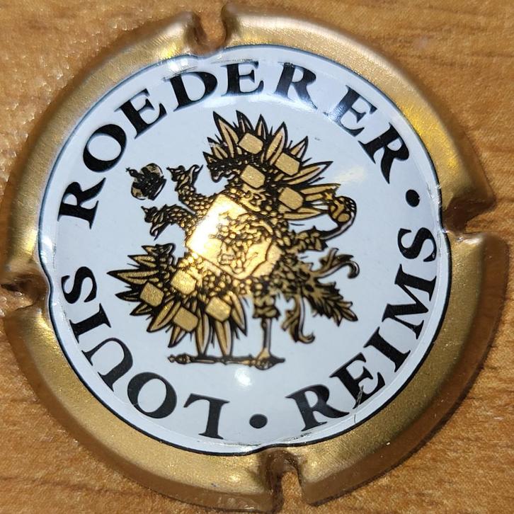 Capsule Champagne Louis ROEDERER blanc & or nr.95a, Verzamelen, Wijnen, Nieuw, Champagne, Frankrijk, Ophalen of Verzenden