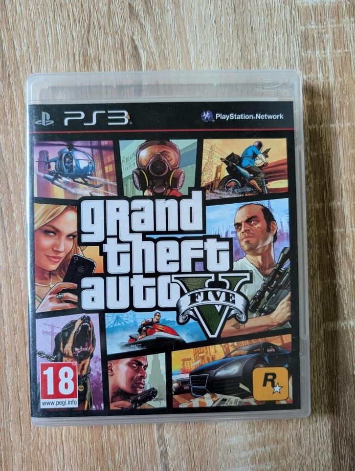 PS3 GTA 5 Grand Theft Auto 5 + poster, Games en Spelcomputers, Games | Sony PlayStation 3, Gebruikt, Avontuur en Actie, 1 speler