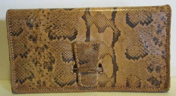 Leuke vintage beige slangenleren tas, clutch 428 beschikbaar voor biedingen
