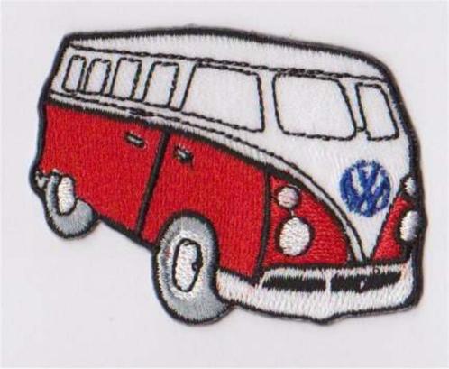 Volkswagen Minibus stoffen opstrijk patch embleem #1, Collections, Marques automobiles, Motos & Formules 1, Neuf, Envoi