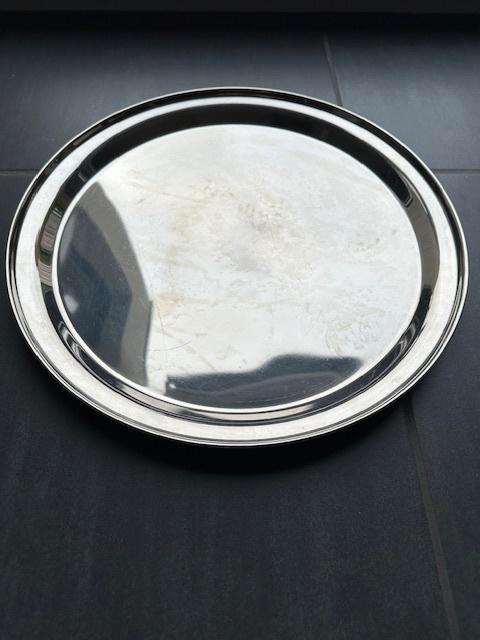 15 ronde RVS plateau's, Zakelijke goederen, Horeca | Meubilair en Inrichting, Ophalen