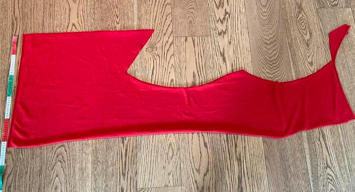 Lap dunne rode fleece, Hobby en Vrije tijd, Stoffen en Lappen, Zo goed als nieuw, 120 cm of meer, 30 tot 200 cm, Rood, Ophalen of Verzenden