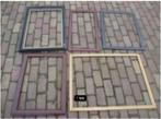 5 grote oude houten Lijsten, Huis en Inrichting, Ophalen of Verzenden, Zo goed als nieuw, Hout