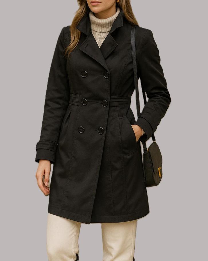 jas van Chic & Jeune, maat 36, Kleding | Dames, Jassen | Zomer, Zo goed als nieuw, Maat 36 (S), Zwart, Ophalen of Verzenden