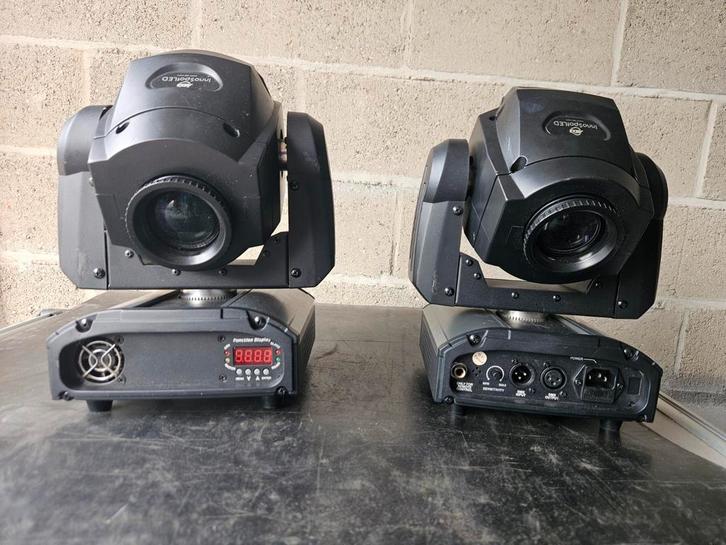 Set van 2 led movingheads met flightcase, Muziek en Instrumenten, Licht en Laser, Zo goed als nieuw, Overige typen, Geluidgestuurd