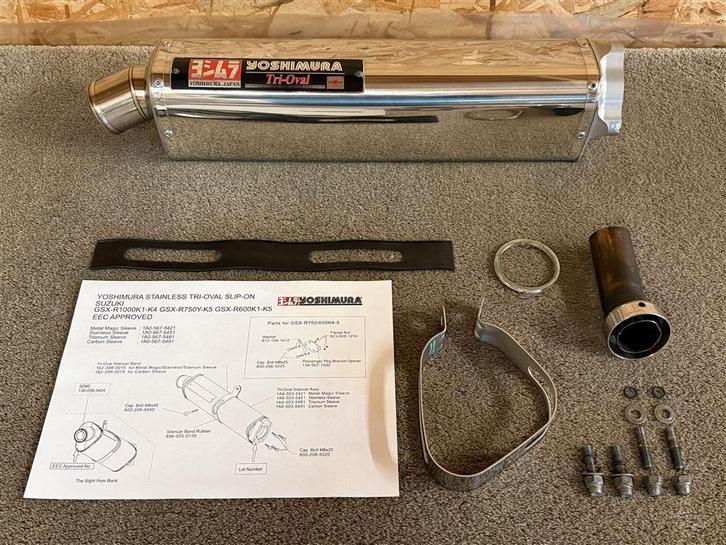 Yoshimura Japan Tri-Oval uitlaat GSXR600 GSXR750 GSXR1000, Motos, Pièces | Suzuki, Utilisé, Enlèvement ou Envoi