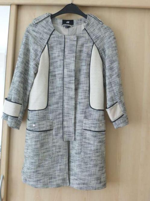 Damesmantel Eur maat 32, maar ruim- H&M, Kleding | Dames, Jassen | Zomer, Zo goed als nieuw, Maat 34 (XS) of kleiner, Wit, Ophalen of Verzenden
