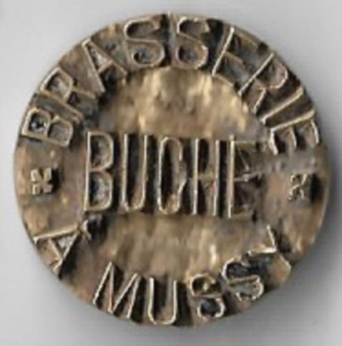 Unieke Oude stempel BRASSERIE BUCHE A MUSSY, Verzamelen, Biermerken, Ophalen of Verzenden