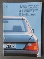 Mercedes Diesel 200 250 300 W124 1989 Brochure, Boeken, Auto's | Folders en Tijdschriften, Ophalen of Verzenden, Mercedes