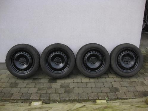 4 winterbanden 205/55 R16 91H met stalen velgen, Autos : Pièces & Accessoires, Pneus & Jantes, Pneus et Jantes, Pneus hiver, 16 pouces