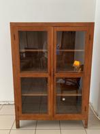 Glazen Vitrinekast, Huis en Inrichting, Ophalen, 100 tot 150 cm, Glas, Vintage