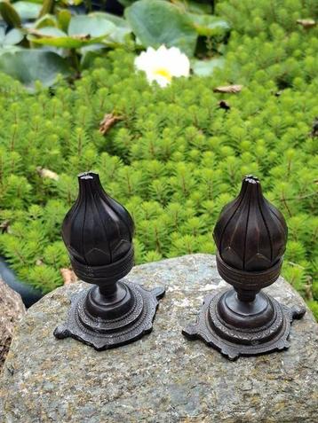 Duo bronzen wierrookhouders Birma vintage/antiek? beschikbaar voor biedingen