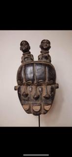 BULU masker met drie gezichten en tweelingfiguren - Kameroen, Antiek en Kunst, Ophalen of Verzenden
