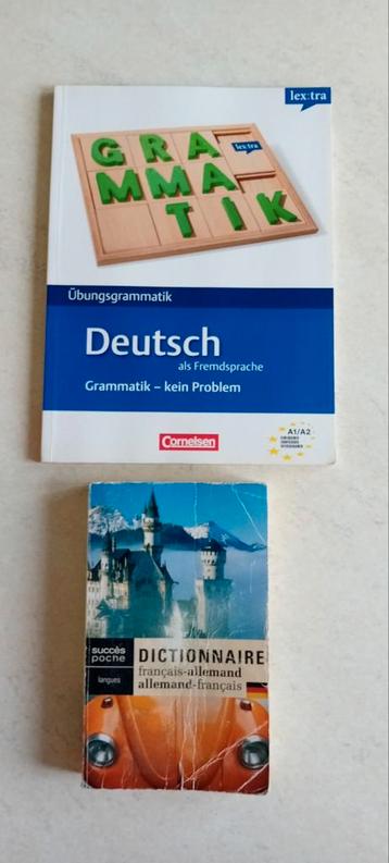 Frans/Duits woordenboek en grammatica notitieboek, bijvoorbe beschikbaar voor biedingen