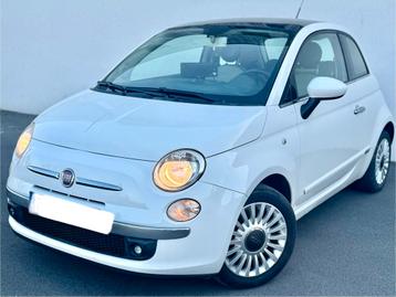 Fiat 500 Twinair 2012 Euro5 autospel/panoramadak, Auto's, Fiat, Euro 5, Zwart, Wit, Particulier