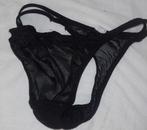 Zwarte kanten string maat S, Kleding | Dames, Ophalen of Verzenden, String