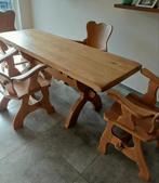 Ensemble Salle à Manger Brutaliste Vintage : Table et 4 Chai, Maison & Meubles, Salles à manger complètes, Enlèvement