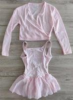 balletpakje + cache-coeur + leren demi-pointes + beenwarmers, Sport en Fitness, Ballet, Ophalen, Zo goed als nieuw