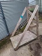 Pallet met opstaande achterkant, Doe-het-zelf en Bouw, Hout en Planken, Ophalen, Gebruikt, Pallet