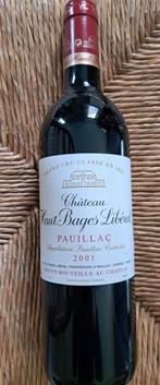 Bouteille de vin Chateau Haut-Bages Liberal (Pauillac) 2001, Comme neuf, Enlèvement