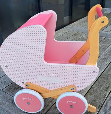 Janod houten poppenwagen  beschikbaar voor biedingen