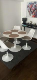 Ronde tafel dia 1 m met 4 stoelen, Huis en Inrichting, Ophalen, Zo goed als nieuw