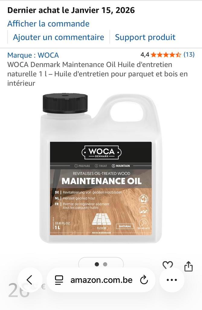 Huile pour parquet en bambou, Huis en Inrichting, Stoffering | Vloerbedekking, Nieuw, Parket, minder dan 10 m², Ophalen of Verzenden