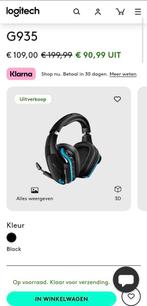 Logitech G935 Gaming Headset, Logitech, Nieuw, Ophalen of Verzenden, Draadloos