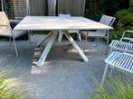 Witte vierkante tuintafel, Tuin en Terras, Ophalen, Vierkant, Aluminium