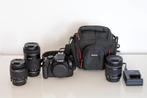 Canon EOS 1300D + 3 lenzen + tas – €350, Audio, Tv en Foto, Gebruikt, Spiegelreflex, Canon, Ophalen