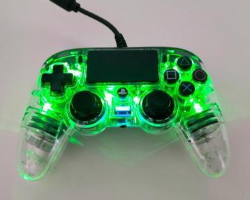 PS4 "Clear" Nacon ( Green LED ) wired controller