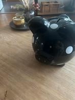 Vintage spaarvarken, schattig zwart-wit spaarvarkentje, Fietsen en Brommers, Ophalen, Gebruikt