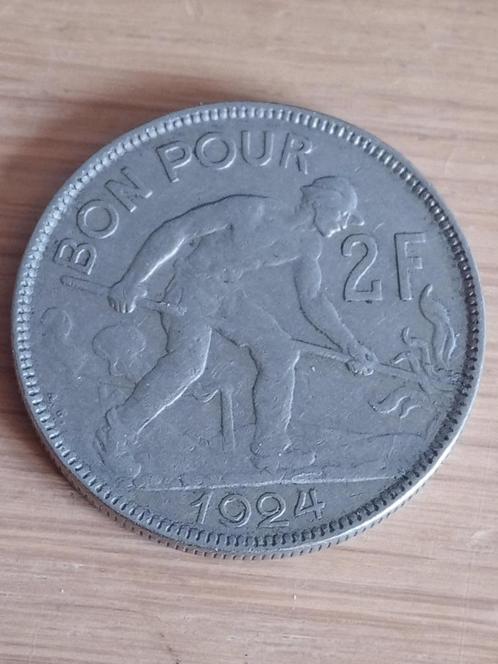 LUXEMBURG 2 Francs 1924, Postzegels en Munten, Munten | Europa | Niet-Euromunten, Losse munt, Overige landen, Ophalen of Verzenden