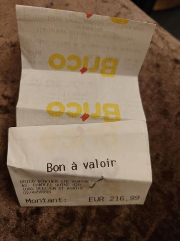Brico, Tickets & Billets
