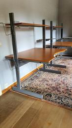 Stevige verstelbare werkplek / bureau met opbergsysteem, Enlèvement, Réglable en hauteur, Utilisé, Bureau