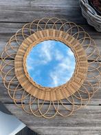 Vintage ronde rotan spiegel, Ophalen, Huis en Inrichting