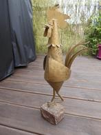 sculpture zoomorphe brutaliste coq vintage 60 -70, Antiquités & Art, Enlèvement ou Envoi, Cuivre
