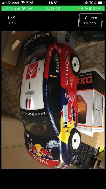 Nieuwe redbull Citroën C4 kyosho 1/9 beschikbaar voor biedingen