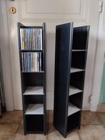 CD / DVD rek x 2 - 120 cd's netjes opbergen - 80x17x16 cm, Cd's of Dvd's, Gebruikt, 150 discs of meer, Hout