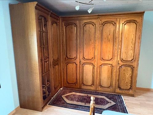 Kleerkast in hoekopstelling met commode, Huis en Inrichting, Kasten | Kleerkasten, Gebruikt, Ophalen
