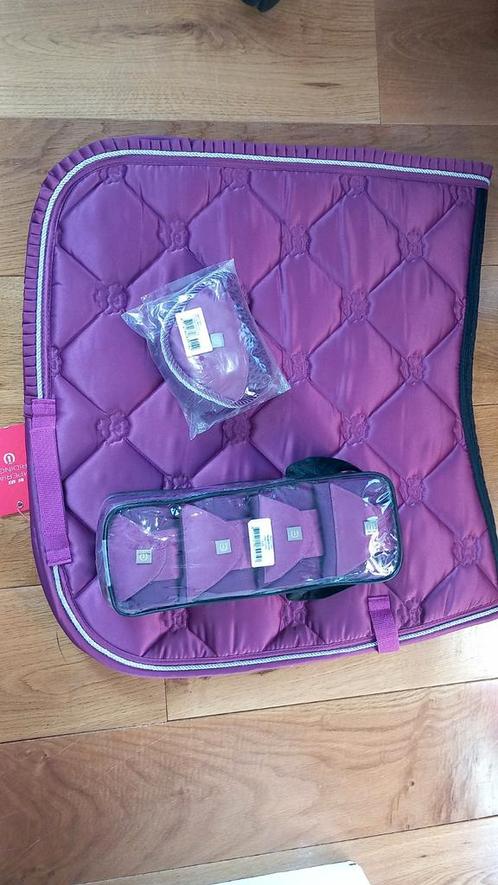 Imperial riding dark flower set (dek, oornet, bandage), Dieren en Toebehoren, Paarden en Pony's | Dekens en Dekjes, Nieuw, Dekje