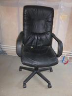 Bureau - stoel, Ophalen, Gebruikt, Zwart, Leer
