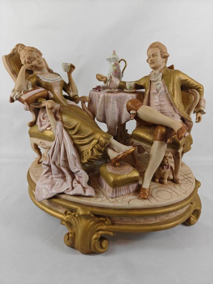 Royal Dux "Afternoon Tea", Antiek en Kunst, Antiek | Porselein, Ophalen of Verzenden