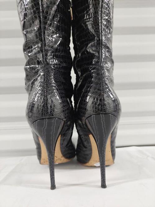 460C* CASADEI sexy zwarte leren laarzen met hoge hakken (39), Kleding | Dames, Schoenen, Gedragen, Hoge laarzen, Zwart, Verzenden