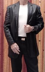 Yves Saint Laurent Zwarte Lederen Jas, Yves Saint Laurent, Taille 56/58 (XL), Comme neuf, Enlèvement