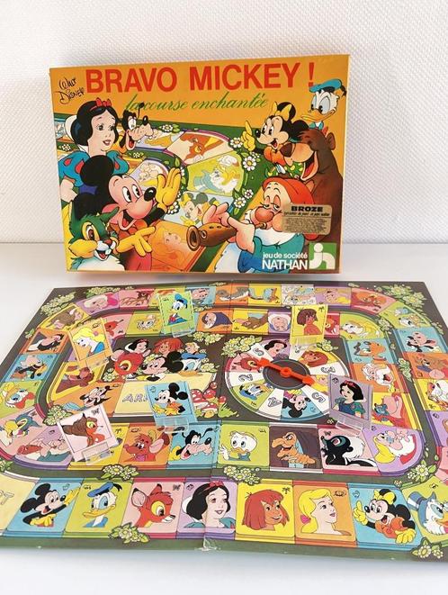 Jeu de société Bravo Mickey ! - 1979, Hobby en Vrije tijd, Gezelschapsspellen | Bordspellen, Gebruikt, Een of twee spelers, Drie of vier spelers