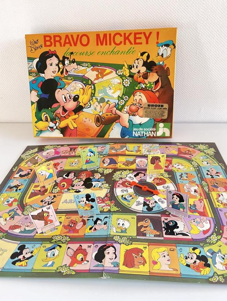 Jeu de société Bravo Mickey ! - 1979, Hobby en Vrije tijd, Gezelschapsspellen | Bordspellen, Gebruikt, Een of twee spelers, Drie of vier spelers