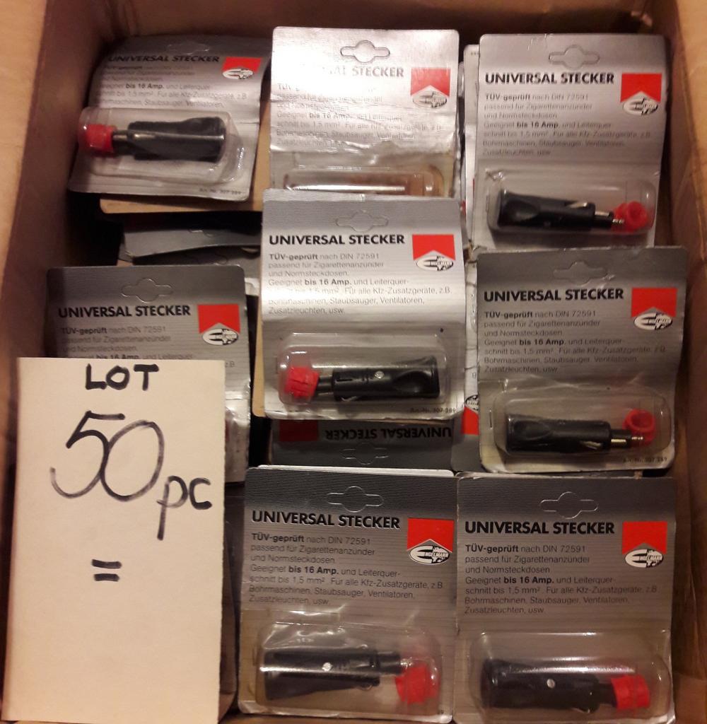 50 Fiches Universelles prise allume-cigare NEUVES emballage, Enlèvement ou Envoi, Neuf